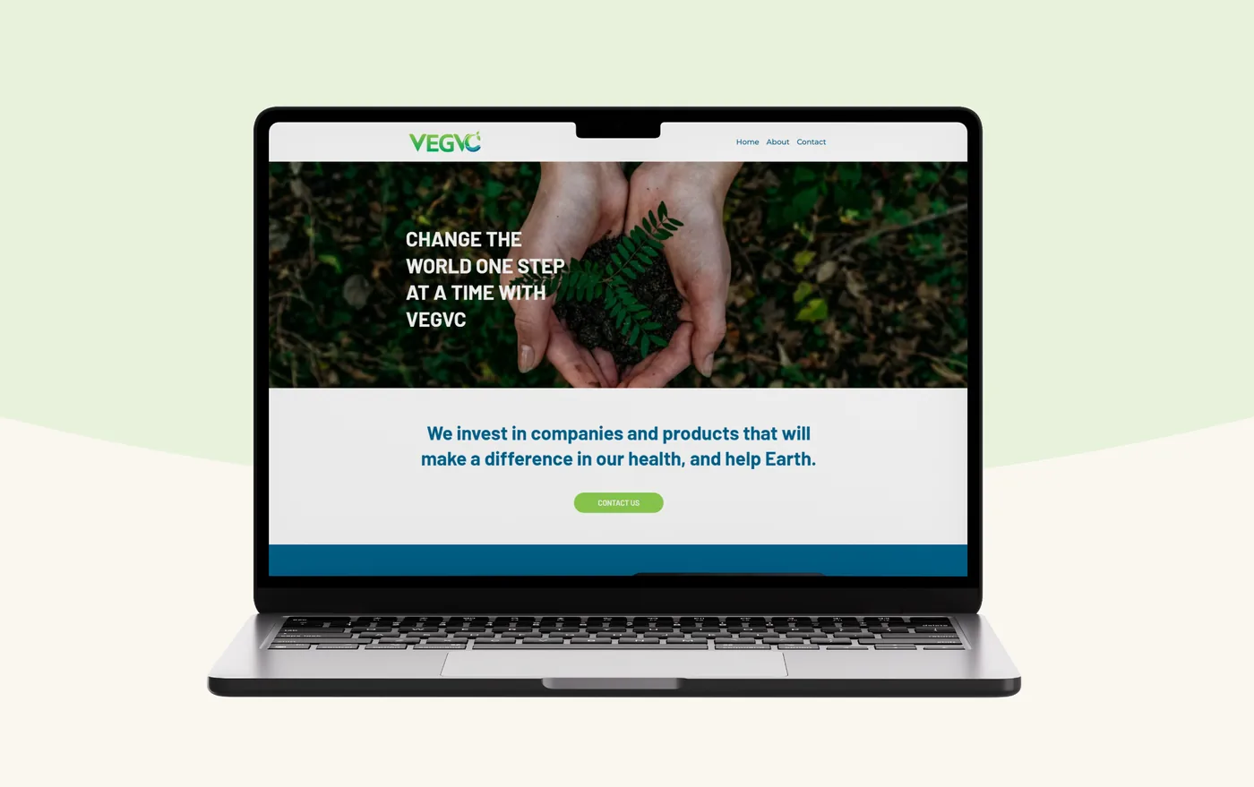 VEG VC website on a laptop