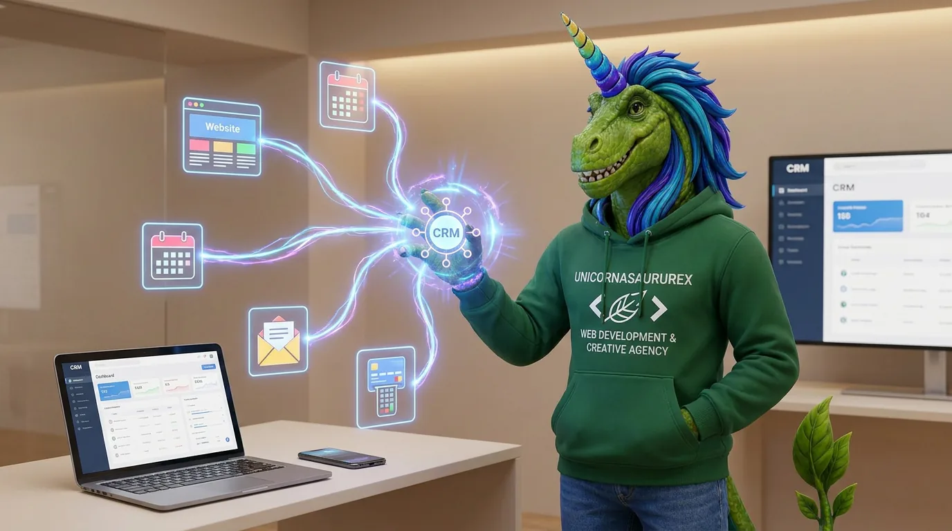 Rex connecting website, calendar, email and payments into one CRM hub